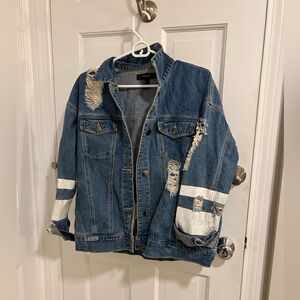 Forever 21 Denim Distressed Jacket